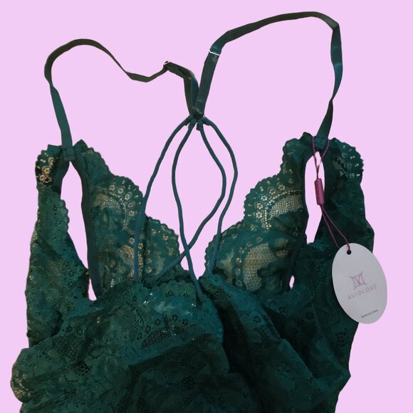 One Piece Criss-Cross Backless Mini Babydoll Teddy Lingerie with Cut Out - Picture 4 of 6